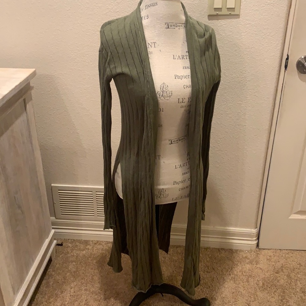 Free people duster cardigan olive xs
